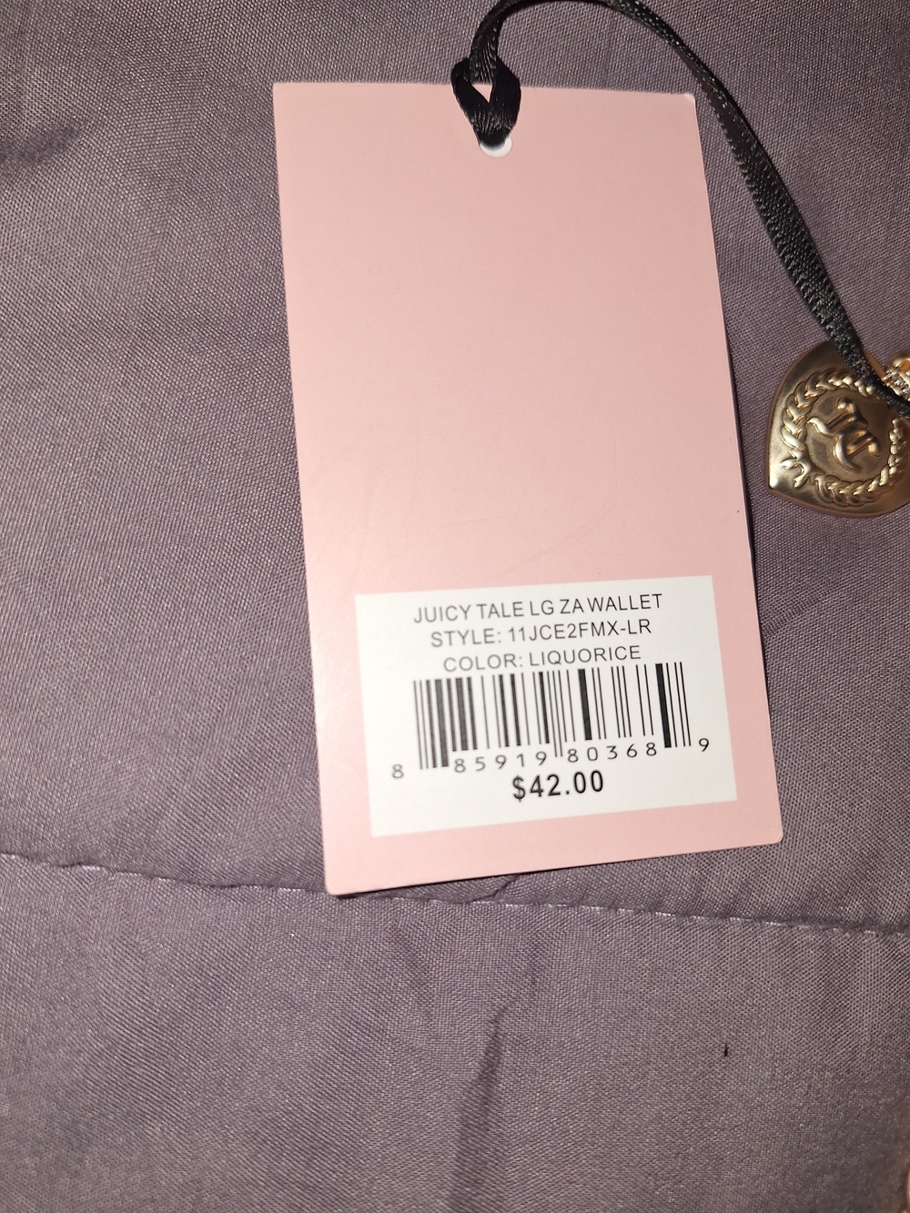 Juicy Couture Black & Pink Quilted Wristlet Wallet EXCLUSIVE - Picture 5 of 6